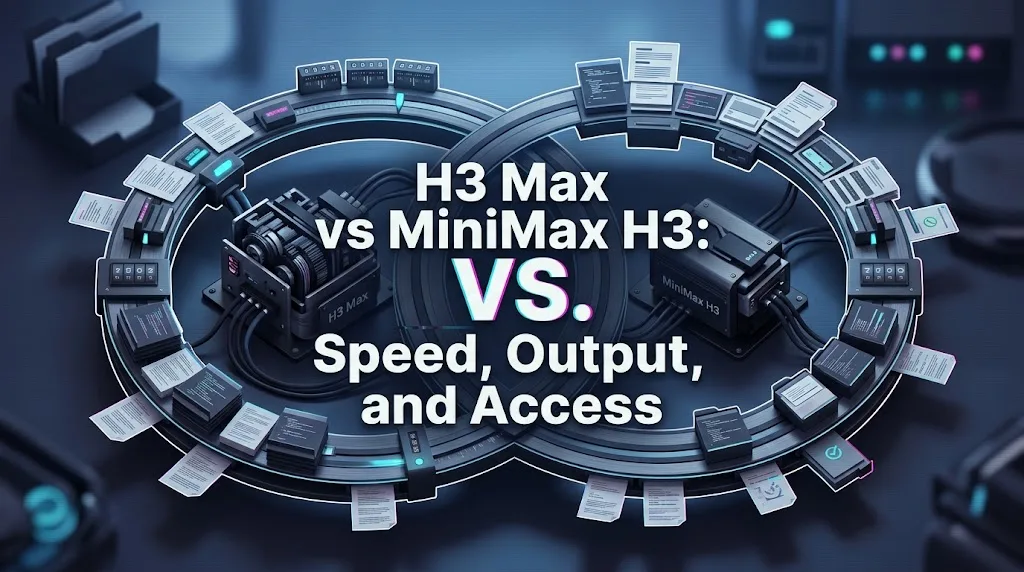 H3 Max vs MiniMax H3: Speed, Output, and Access