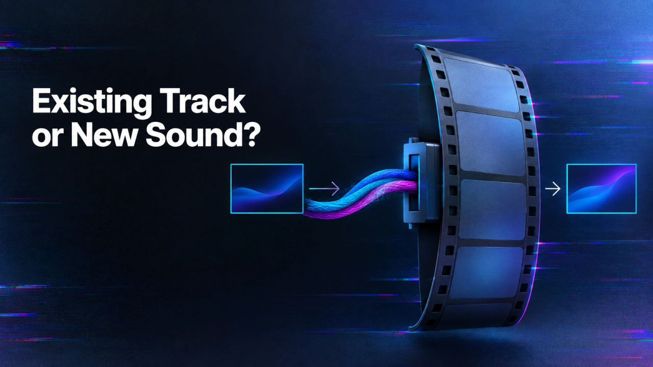 Add Audio for Video: Existing Track or New Sound?