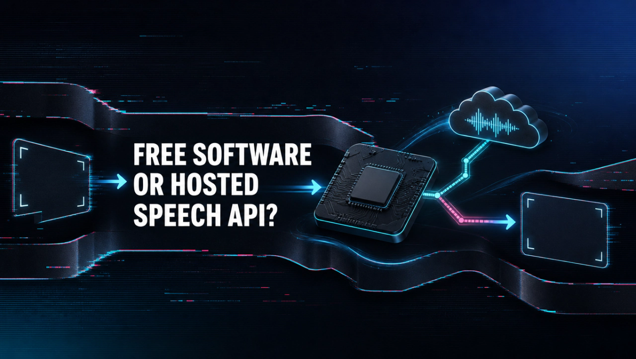 Text to Audio Free Software or a Hosted Speech API?