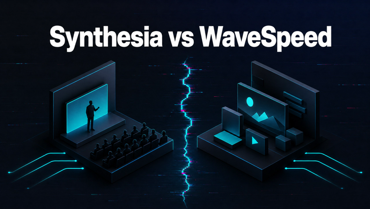 Synthesia Text to Video vs WaveSpeed Visual Clips