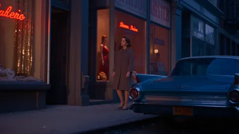 One scene in the 1960s era look