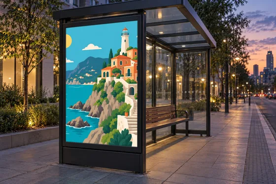 Bus shelter ad