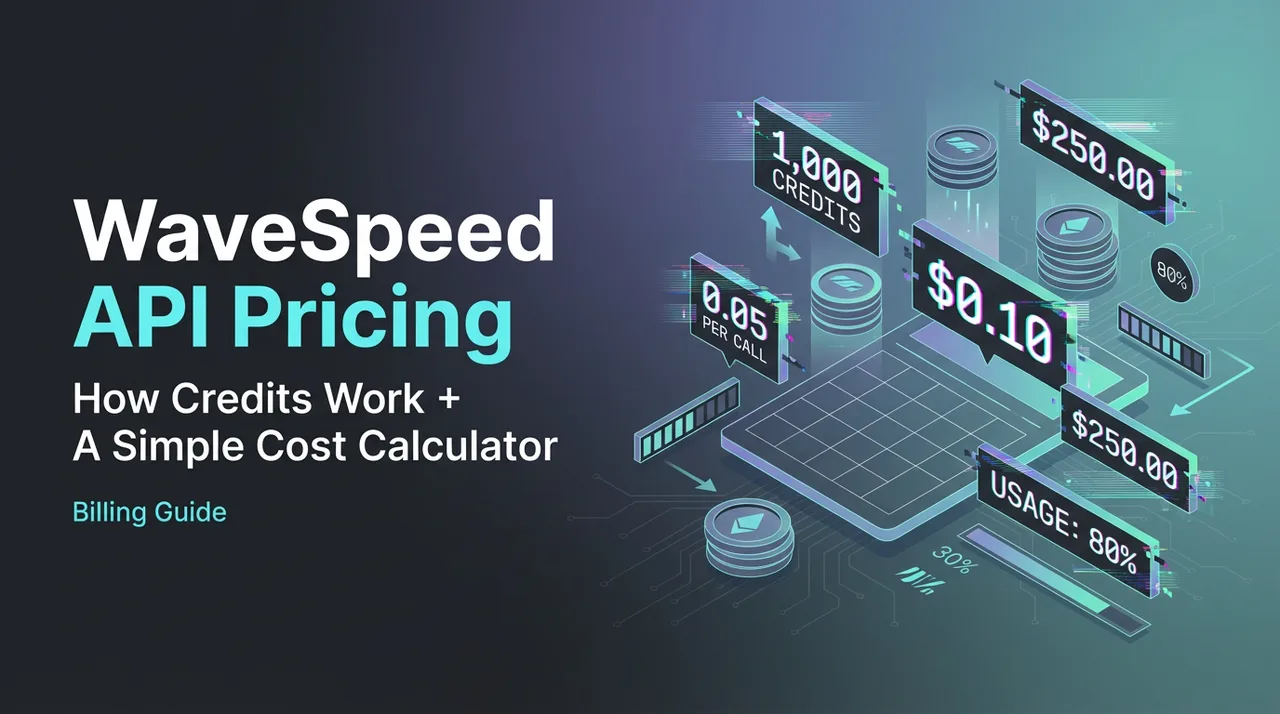 WaveSpeed API Pricing: How Credits Work + A Simple Cost Calculator