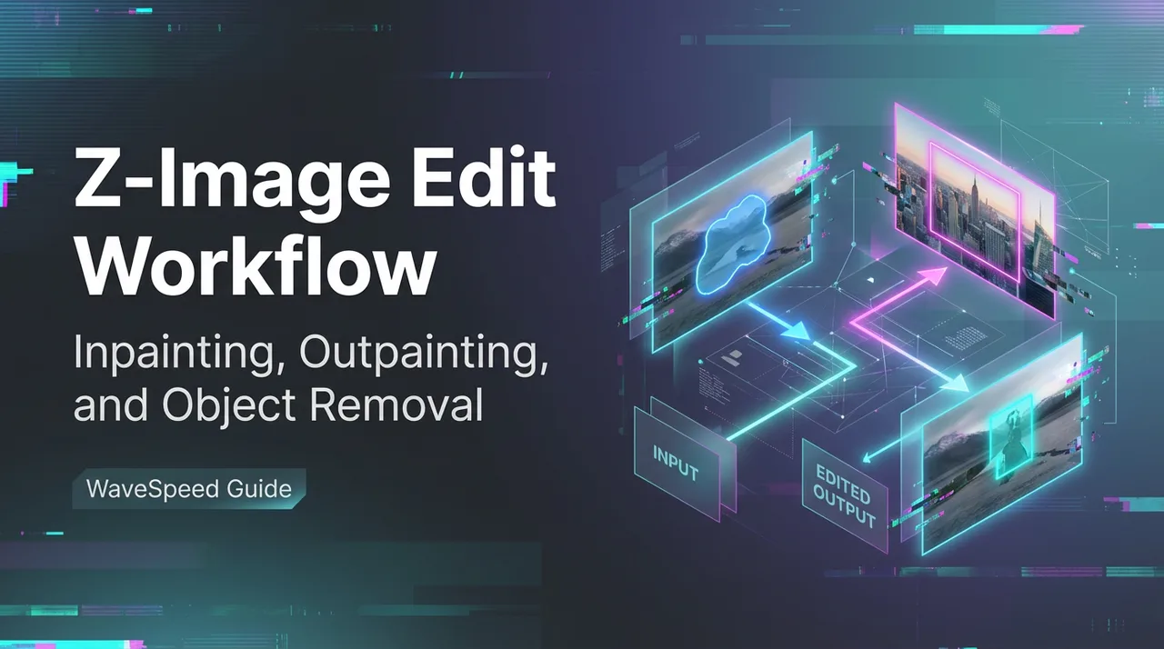 Z-Image Edit Workflow on WaveSpeed: Inpainting, Outpainting, and Object Removal