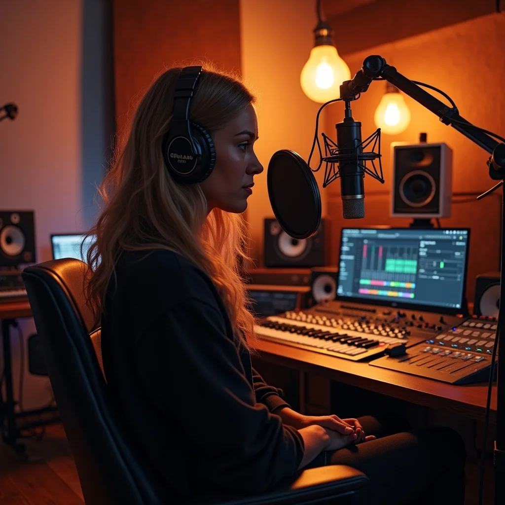 Studio Session singing video style