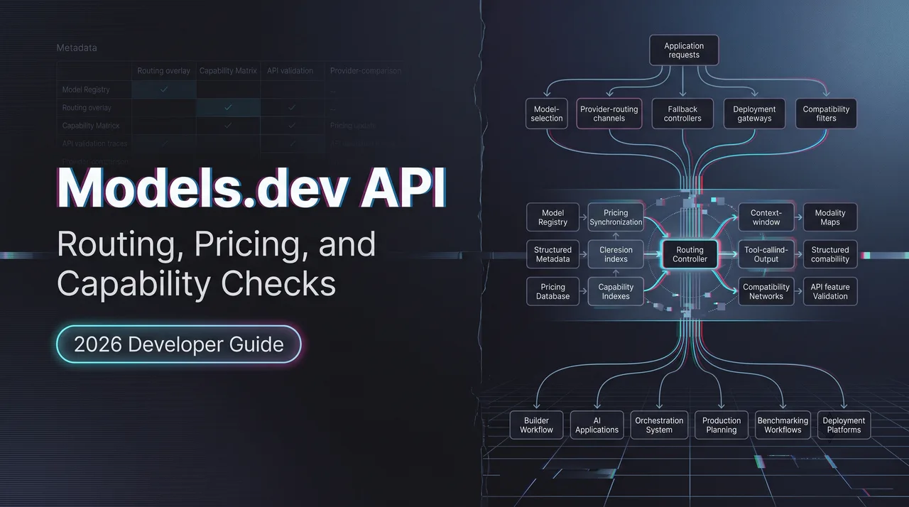 Models.dev API: Routing, Pricing, and Capability Checks
