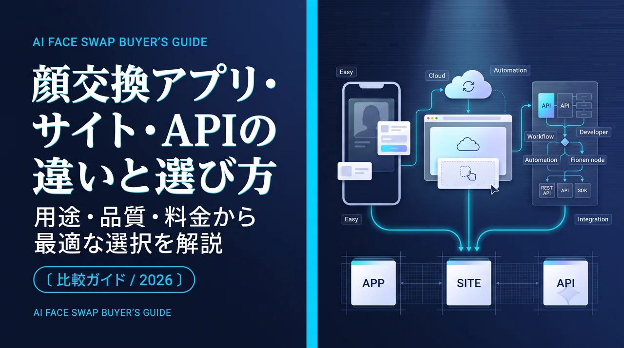 顔交換アプリ・サイト・APIの違いと選び方