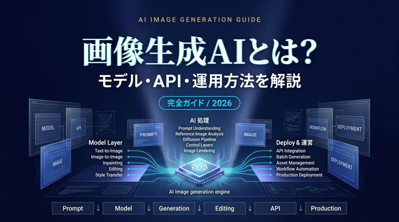 画像生成AIとは？モデル・API・運用方法を解説