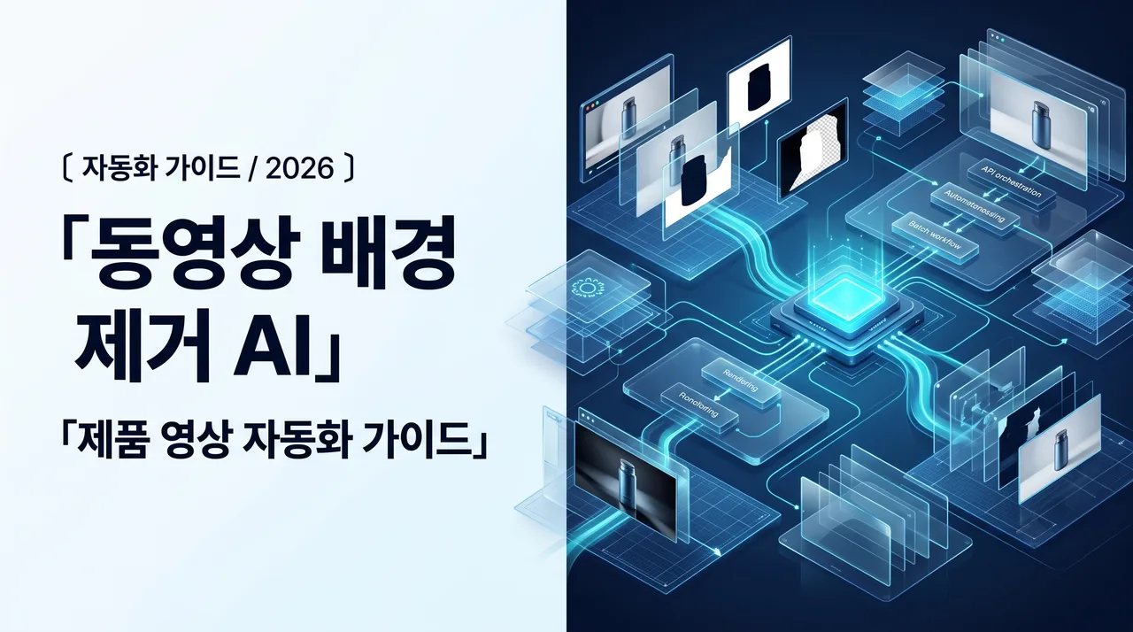 동영상 배경 제거 AI: 제품 영상 자동화 가이드