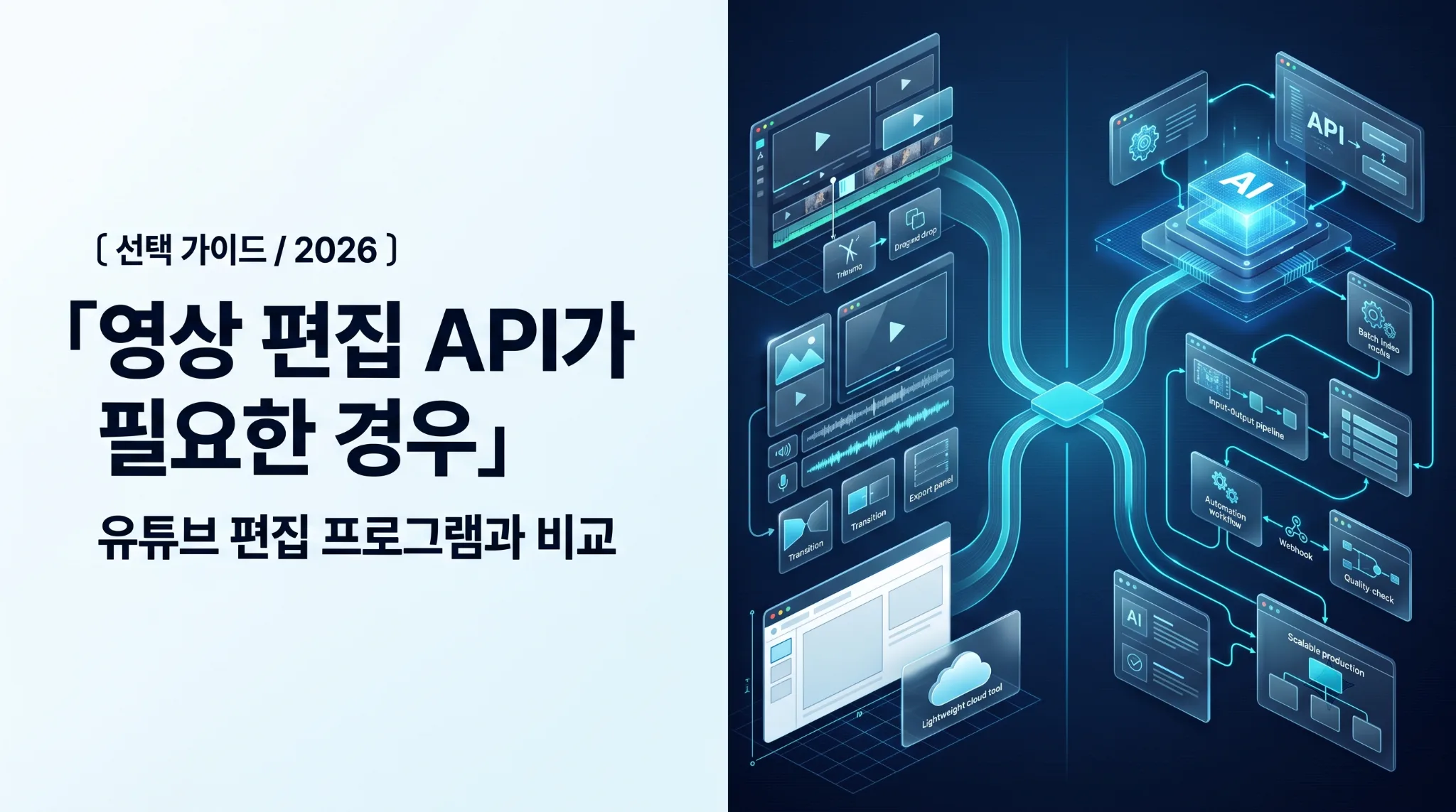 유튜브 영상 편집 프로그램보다 API가 필요한 경우