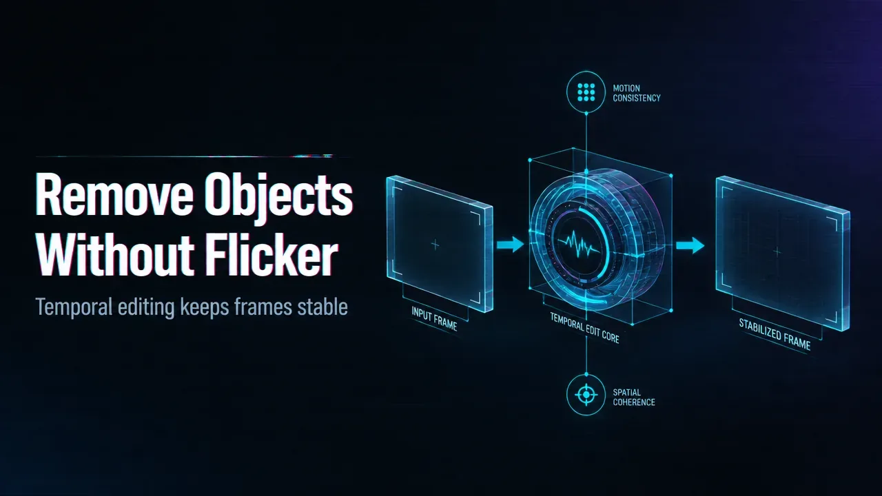 How Can I Remove an Object from Video without Introducing Frame-to-Frame Flicker?