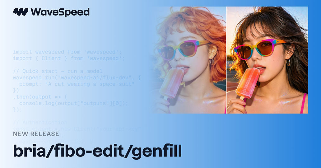 BRIA FIBO Edit GenFill API | WaveSpeedAI