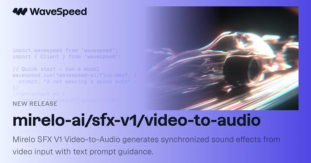 Sfx V1 Video to Audio | AI Video-to-Audio API | WaveSpeedAI
