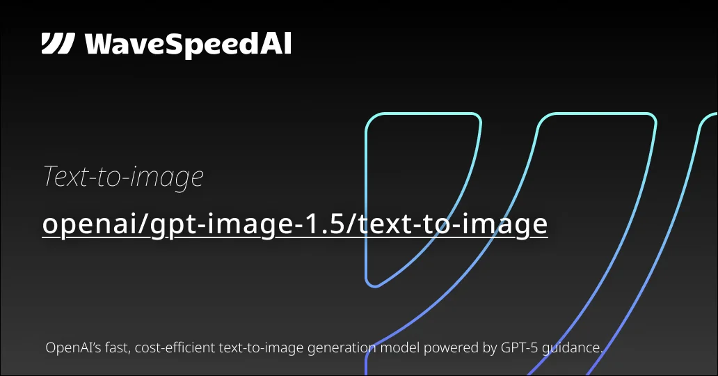 GPT Image 1.5 Text to Image | High-Quality Text-to-Image API | WaveSpeedAI